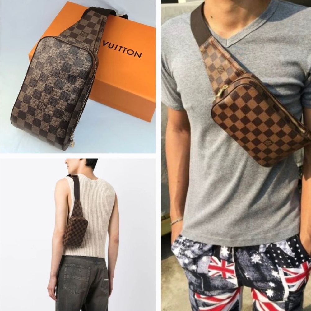 ✨LIKE NEW Louis Vuitton✨Damier Ebene Geronimos BELT / CROSSBODY BAG - Picture 8 of 17